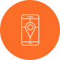 Mobile Phone with Location Pin Icon